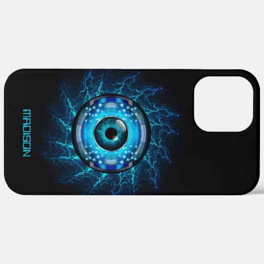 Aangepaste naam Cyber Circuit Eye-telefoongevallen Case-Mate iPhone Case (Achterkant (horizontaal))