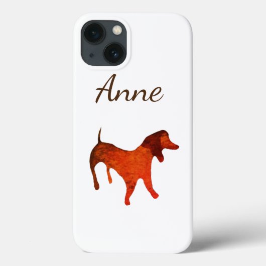 Aangepaste naam Dachshund dame hond Case-Mate iPhone Case (Achterkant)