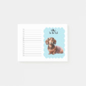 Aangepaste naam Dachshund Watercolor Takenlijst Post-it® Notes (Voorkant)