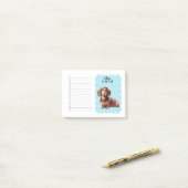 Aangepaste naam Dachshund Watercolor Takenlijst Post-it® Notes (Op bureau)