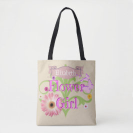 Aangepaste naam Daisy Bloemenmeisje Tote Bag