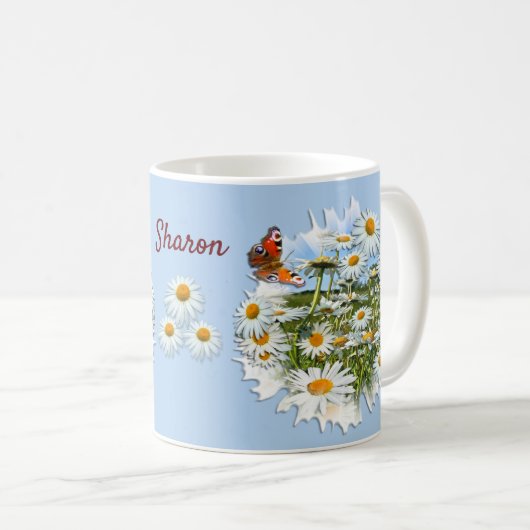 Aangepaste naam Daisy Meadow Koffiemok (Voorkant rechts)