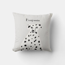 Aangepaste naam Dalmatian Dog Abstract Art Grey