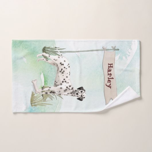 Aangepaste naam Dalmatian Pet Dog Bad Handdoek (Handdoek)