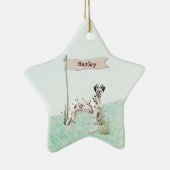 Aangepaste naam Dalmatian Pet Dog Keramisch Ornament (Rechts)
