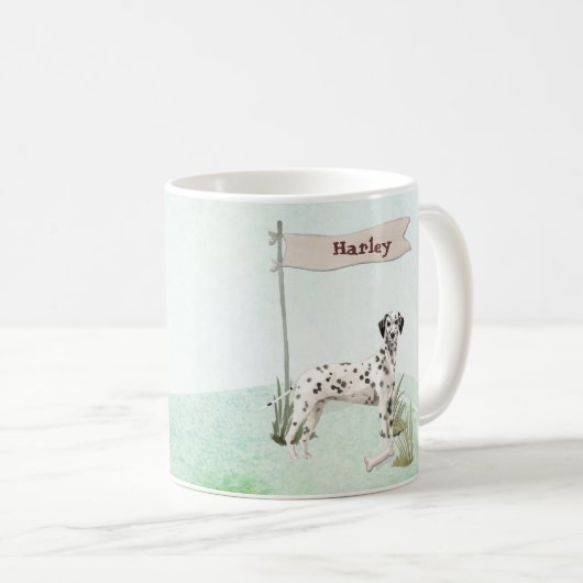 Aangepaste naam Dalmatian Pet Dog Koffiemok (Voorkant rechts)