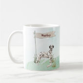 Aangepaste naam Dalmatian Pet Dog Koffiemok (Links)