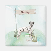 Aangepaste naam Dalmatian Pet Dog Magneet (Voorkant)