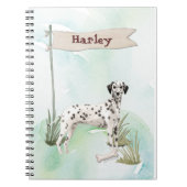 Aangepaste naam Dalmatian Pet Dog Notitieboek (Voorkant)