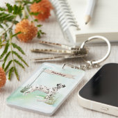 Aangepaste naam Dalmatian Pet Dog Sleutelhanger (Voorkant Rechts)