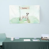 Aangepaste naam Dalmatian Pet Dog Spandoek (Beurs)