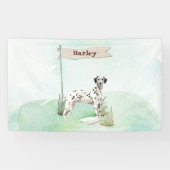 Aangepaste naam Dalmatian Pet Dog Spandoek (Horizontaal)