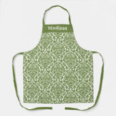Aangepaste naam Damask Pattern-schort Schort (Voorkant)