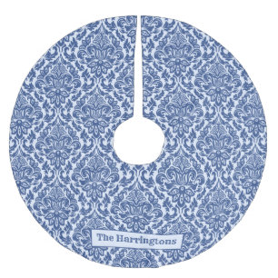 Aangepaste naam Damask Pattern tree skirt Kerstboom Rok