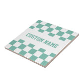 Aangepaste naam dambordpatroon tegeltje (Zijkant)