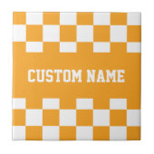 Aangepaste naam dambordpatroon tegeltje (Voorkant)