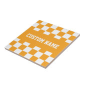 Aangepaste naam dambordpatroon tegeltje (Zijkant)