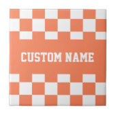 Aangepaste naam dambordpatroon tegeltje (Voorkant)