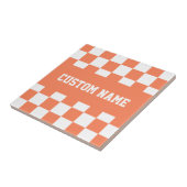 Aangepaste naam dambordpatroon tegeltje (Zijkant)