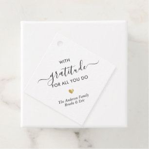 Aangepaste Naam Dankbaarheid Modern Script Dank u Bedankjes Labels