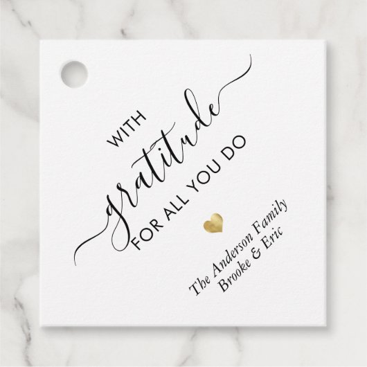 Aangepaste Naam Dankbaarheid Modern Script Dank u Bedankjes Labels (Voorkant)