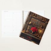 Aangepaste naam Dark Academia Poinsettia Boekenpla Planner (Display)