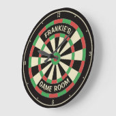 Aangepaste naam Dart Board Game Room Man Cave Dart Grote Klok (Hoek)