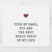 Aangepaste naam Dating App Valentijnse bier Bier Etiket (Enkel label)