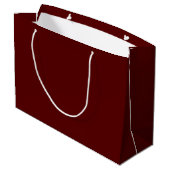 Aangepaste naam datum bordeauxrood trouwthema groot cadeauzakje (Achterkant Gekanteld)
