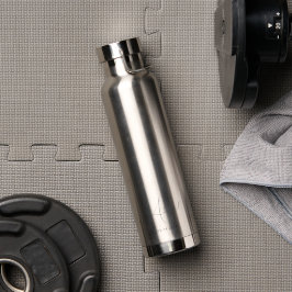 Aangepaste naam datum Elegante stijlvolle zilveren Waterfles