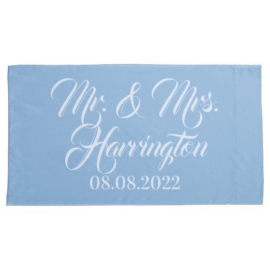 Aangepaste naam, datum en kleur kussenslopen (Voorkant-Rechts)