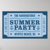 Aangepaste naam, datum en locatie poster "Party Ti (Voorkant)