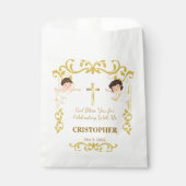 Aangepaste naam & datum engel doopgeschenk bedankzakje (Voorkant)