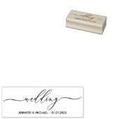 Aangepaste naam datum handtekening Huwelijk Rubberstempel (Gestempeld)