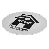 Aangepaste naam & datum Housewarming Home Snijplank (Hoek)