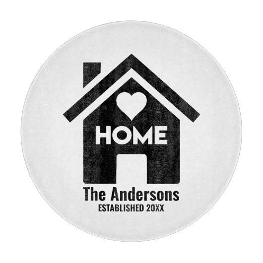 Aangepaste naam & datum Housewarming Home Snijplank (Voorkant)