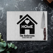 Aangepaste naam & datum Housewarming Home Snijplank