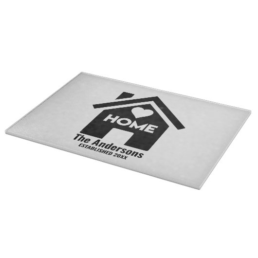 Aangepaste naam & datum Housewarming Home Snijplank (Hoek)