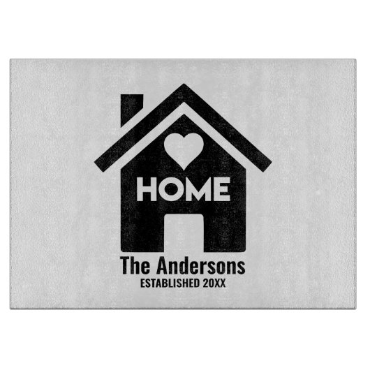 Aangepaste naam & datum Housewarming Home Snijplank (Voorkant)