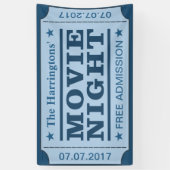 Aangepaste naam & datum "Movie Ticket" banner (Verticaal)