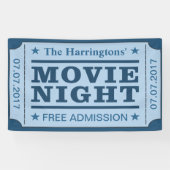 Aangepaste naam & datum "Movie Ticket" banner (Horizontaal)