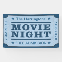 Aangepaste naam & datum "Movie Ticket" banner