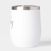Aangepaste naam & datum Wijn Tumbler voor Hubby (Achterkant)