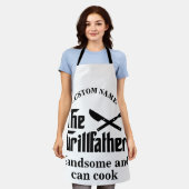 Aangepaste naam De Grillfather chef-kok Schort (Gedragen)