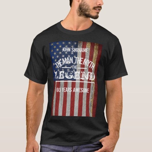Aangepaste Naam De Man De Mythe De Legende  T-shirt (Voorkant)