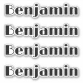 Aangepaste naam Decal Custom Times Four Sticker (Voorkant)