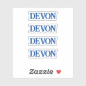 Aangepaste naam Decal Custom Times Four Sticker (Vel)