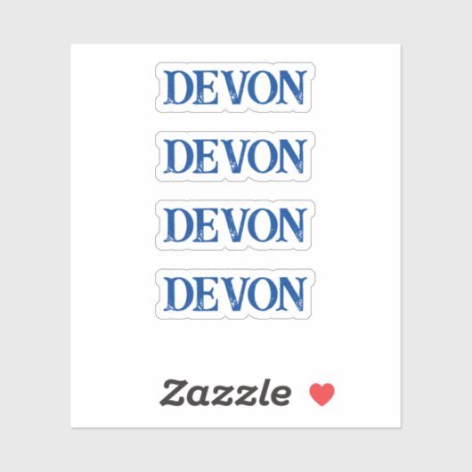 Aangepaste naam Decal Custom Times Four Sticker (Vel)