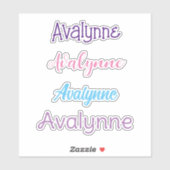 Aangepaste naam Decal Custom Times Four Sticker (Vel)