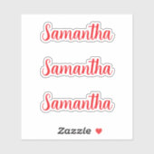 Aangepaste naam Decal Custom Times Three Sticker (Vel)